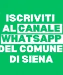 Canale WhatsApp Comune di Siena